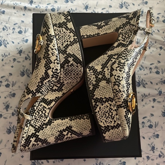 Gucci Calfskin Snake Print Horsebit Platform - Picture 3 of 6